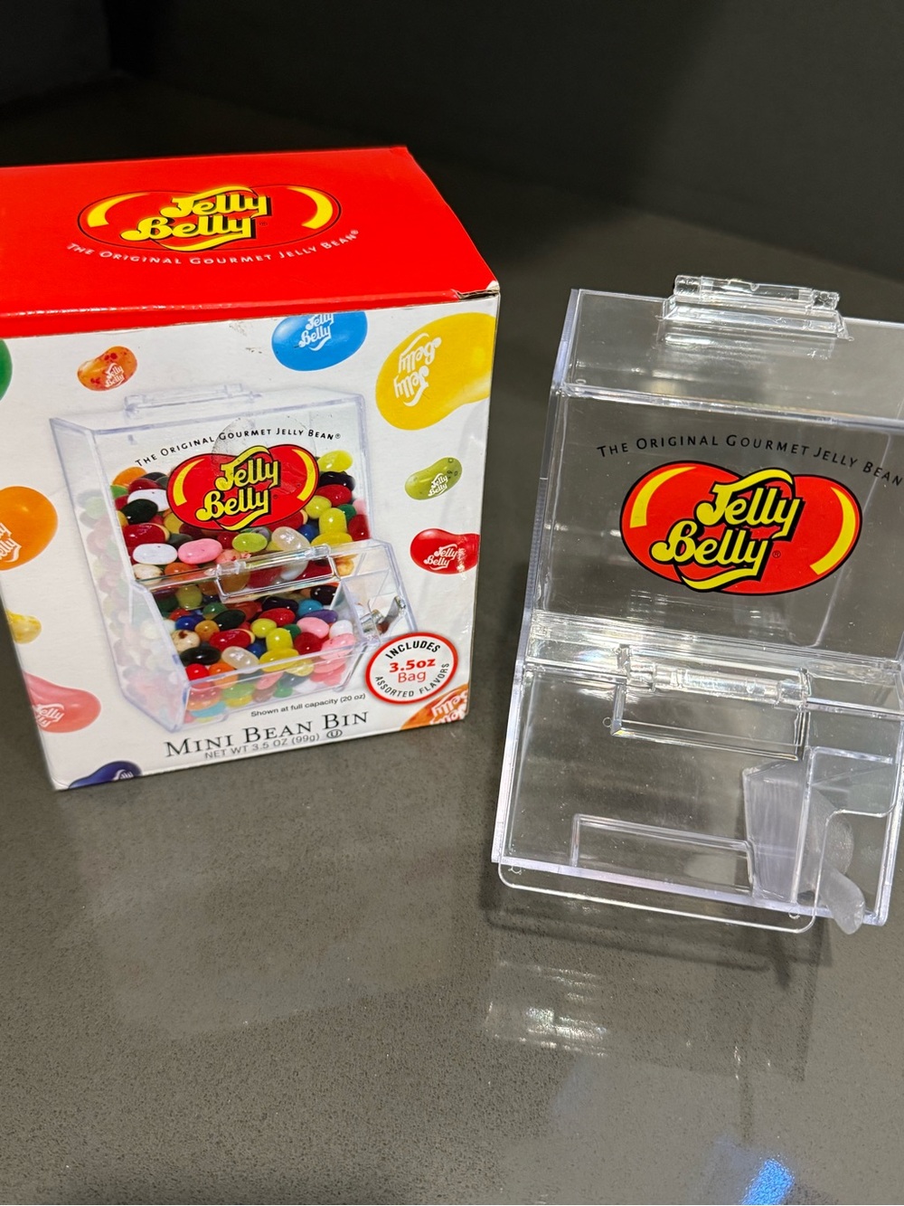 Jelly Belly Clear Mini Bean Bin with scoop
